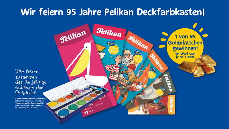 Pelikan K12 Gewinnspiel – Goldplättchen oder Pixum Fotobuch Gutschein gewinnen
