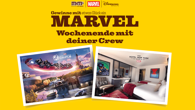 M&M'S Gewinnspiel – Gewinne ein MARVEL Wochenende für 4 Personen oder M&M'S Pakete