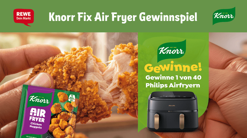 Rewe & Knorr Gewinnspiel - Gewinne 40 Philips Airfryer 3000 Series