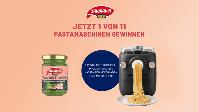 Saupiquet Rio Mare Gewinnspiel - Pastamaschine gewinnen