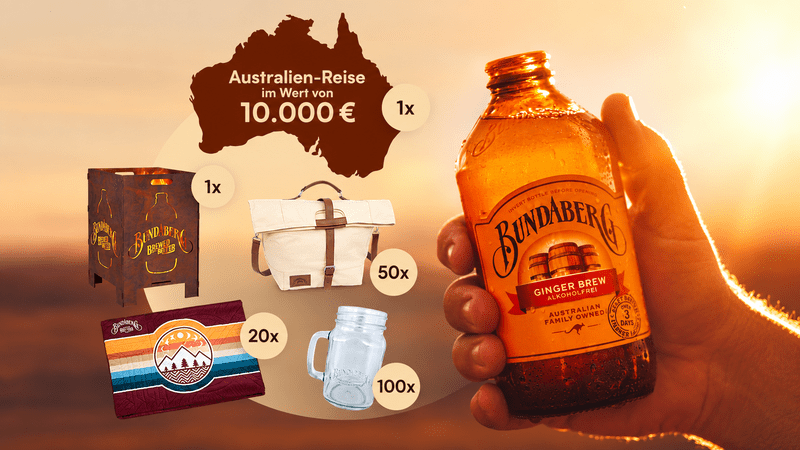 Bundaberg Gewinnspiel - Australienreise, Feuerkorb, Decken, Kühltaschen oder Mason Jar Sets gewinnen